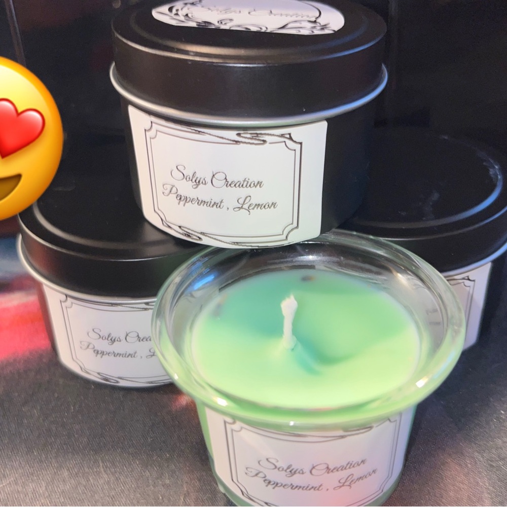 Solys Creation Peppermint Lemon Candle Set